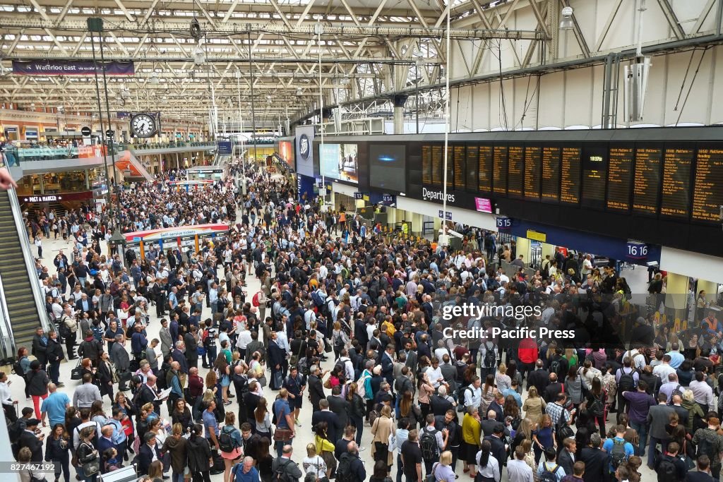 Commuters at Waterloo Station on 7th August 2017 at evening...