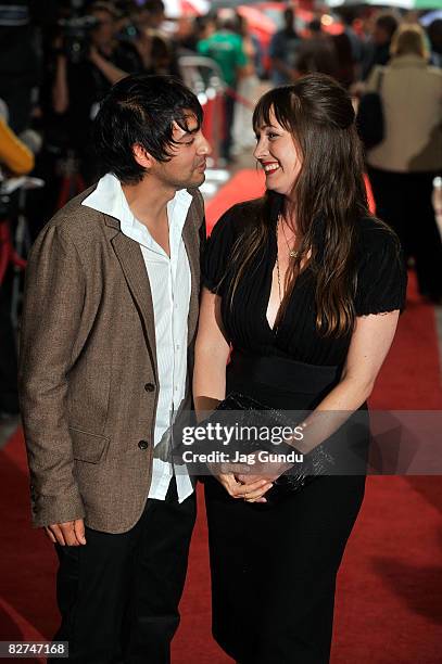 Director Adria Petty and editor John Gutierrez arrives at the "Paris, Not France" premiere during the 2008 Toronto International Film Festival held...