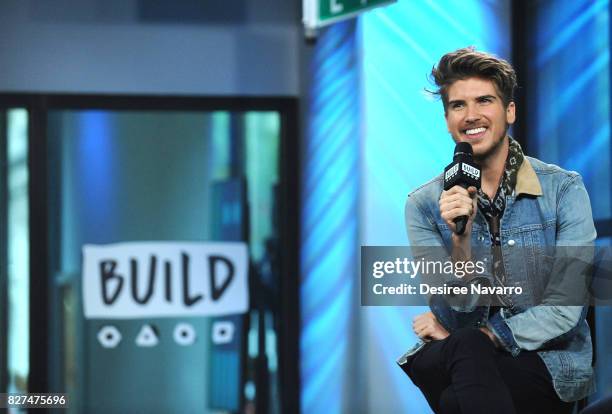 Joey Graceffa attends Build to discuss his hosting role in the YouTube Red Surreality Competition Series, 'Escape The Night' at Build Studio on...