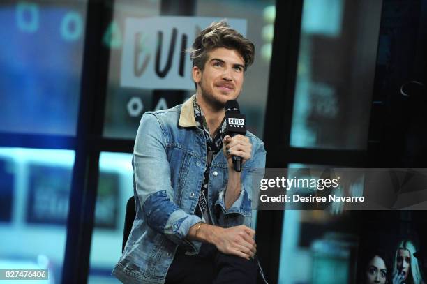 Joey Graceffa attends Build to discuss his hosting role in the YouTube Red Surreality Competition Series, 'Escape The Night' at Build Studio on...