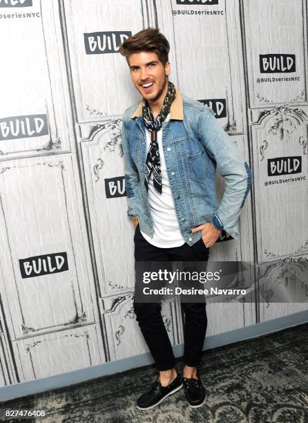 Joey Graceffa attends Build to discuss his hosting role in the YouTube Red Surreality Competition Series, 'Escape The Night' at Build Studio on...