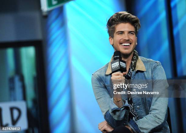 Joey Graceffa attends Build to discuss his hosting role in the YouTube Red Surreality Competition Series, 'Escape The Night' at Build Studio on...