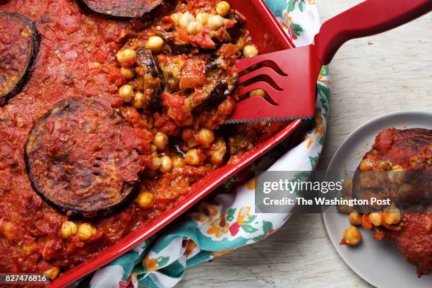 Lebanese Vegan Moussaka photographed in Washington, DC. .