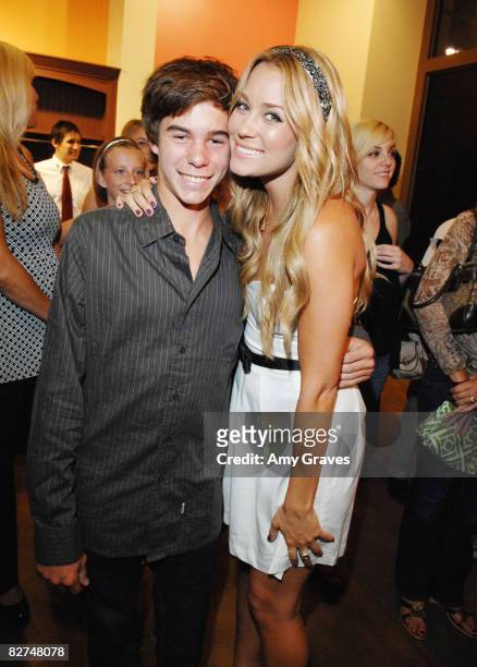 Brandon Conrad and Lauren Conrad attend The Lauren Conrad "Homecoming Fashion Show" at Irvine Spectrum Center on September 8, 2008 in Los Angeles,...