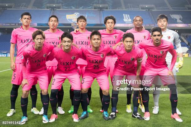 Kashima Antlers squad pose for team photo during the AFC Champions League 2017 Group E match between Ulsan Hyundai FC vs Kashima Antlers at the Ulsan...