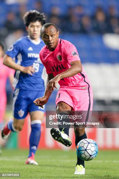 Kashima Midfielder Hugo Leonardo Serejo in action during the AFC Champions League 2017 Group E match between Ulsan Hyundai FC vs Kashima Antlers at...