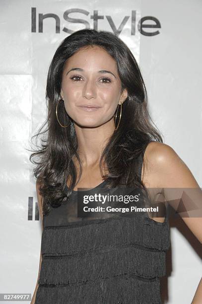 Actress Emmanuelle Chriqui arrives to the InStyle and the Hollywood Foreign Press Association's Toronto Film Festival Party held at the Windsor Arms...