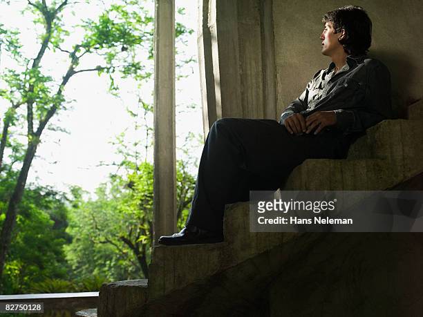 man looking out into the for - las posas stock pictures, royalty-free photos & images