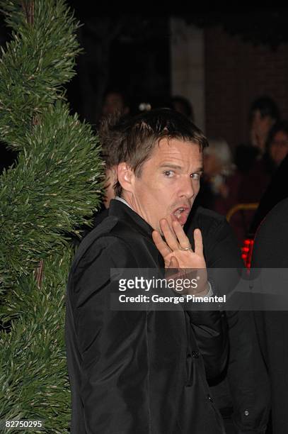 Actor Ethan Hawke arrives to the InStyle and the Hollywood Foreign Press Association's Toronto Film Festival Party held at the Windsor Arms Hotel...
