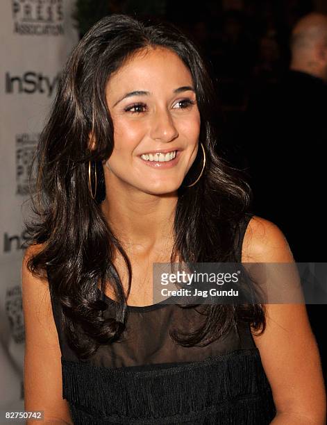 Actress Emmanuelle Chriqui arrives at InStyle & The Hollywood Foreign Press Association's party during the 2008 Toronto International Film Festival...