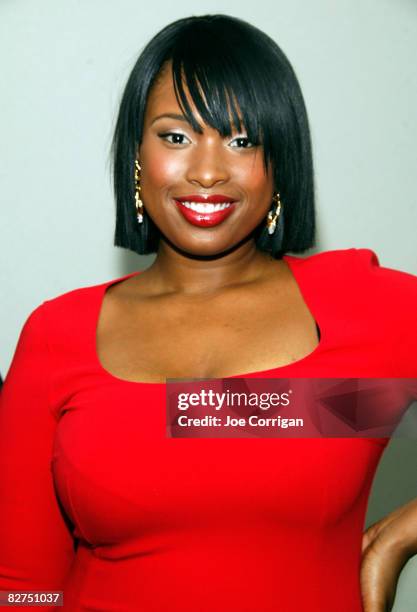 Award winning actress/singer Jennifer Hudson attends Andre Leon Talley's toast honoring Jennifer for her upcoming debut album on September 9, 2008 at...