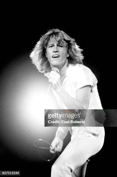 Andy Gibb performing at the Nassau Coliseum in Uniondale, Long Island, New York, 1st July 1978.