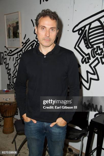 Actor Rufus Sewell attends HOMME Gallery and Afrikicks presents Danny Mannick's pop up show "Over The Pass" on August 7, 2017 in Los Angeles,...