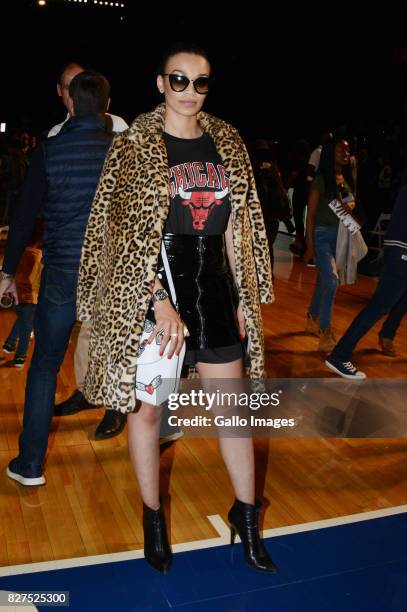 Pearl Thusi during the NBA Africa Game 2017 at Ticketpro Dome on August 05, 2017 in Johannesburg, South Africa.
