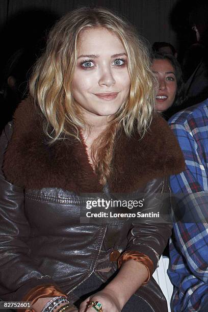 Actress Mary Kate Olsen attends Benjamin Cho Spring 2009 collection during Mercedes-Benz Fashion Week Spring 2009 at the Altman Building on September...