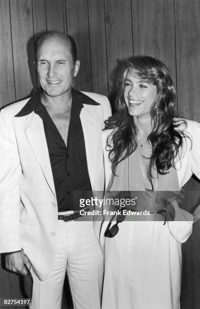 American actor Robert Duvall with his third wife, actress Gail Youngs, at the Beverly Hilton Hotel, for a Hollywood Foreign Press Association press...