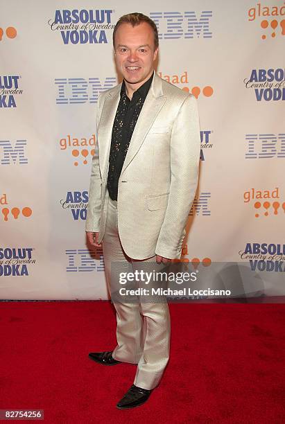 Event host and television personality Graham Norton attends 19th Annual GLAAD Media Awards at the Marriott Marquis on March 17th 2008 in New York...