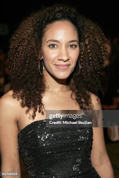 Actress Sophina Brown at the Monarchy Collection Spring 2008 Fashion Show during the Mercedes Benz fashion week at Smashbox Studios on October 18,...