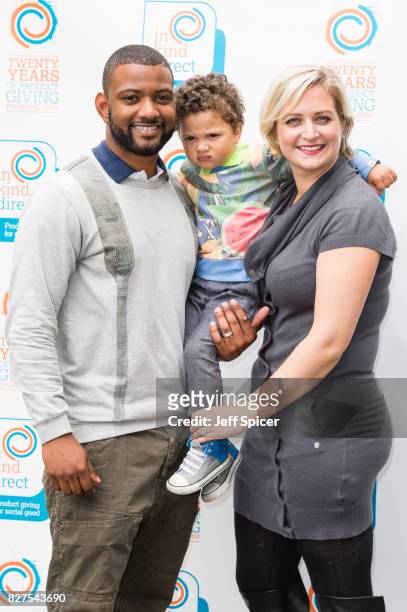 Gill with son Ace Gill and wife Chloe Tangney attending In Kind Direct's 20th birthday 'Big Community Picnic' at The Royal Hospital Chelsea on August...