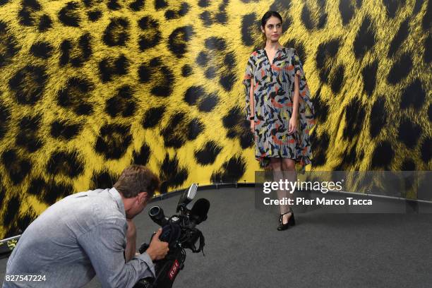 Actress Violetta Schurawlow poses during the 'Iceman' photocall at the 70th Locarno Film Festival on August 8, 2017 in Locarno, Switzerland.