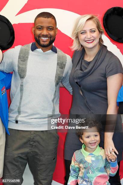 Gill , wife Chloe Tangney and son Ace Jeremiah Gill attend In Kind Direct's 20th birthday 'Big Community Picnic' at The Royal Hospital Chelsea on...