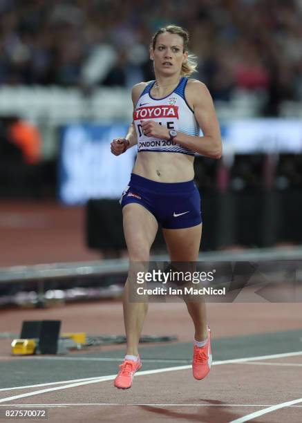 Eilidh Doyle of Great Britain competes in the Women's 400m hurdles heats during day four of the 16th IAAF World Athletics Championships London 2017...