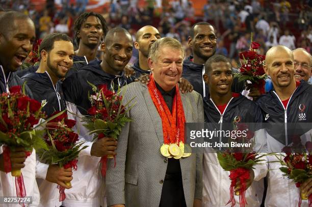 Summer Olympics: USA Deron Williams , Chris Bosh , Kobe Bryant , Carlos Boozer , Jerry Colangelo, Lebron James , Chris Paul and Jason Kidd victorious...