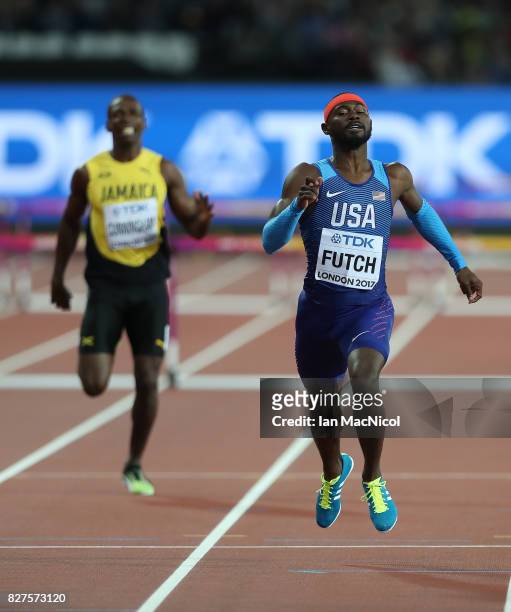 Eric Futch of United States competes in the Men's 400m hurdles heats during day four of the 16th IAAF World Athletics Championships London 2017 at...