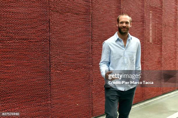 Actor Paul Hamy poses during the 'Doigts' photocall at the 70th Locarno Film Festival on August 8, 2017 in Locarno, Switzerland.