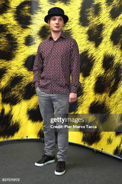 Actor Alexis Manenti poses during the 'Doigts' photocall at the 70th Locarno Film Festival on August 8, 2017 in Locarno, Switzerland.