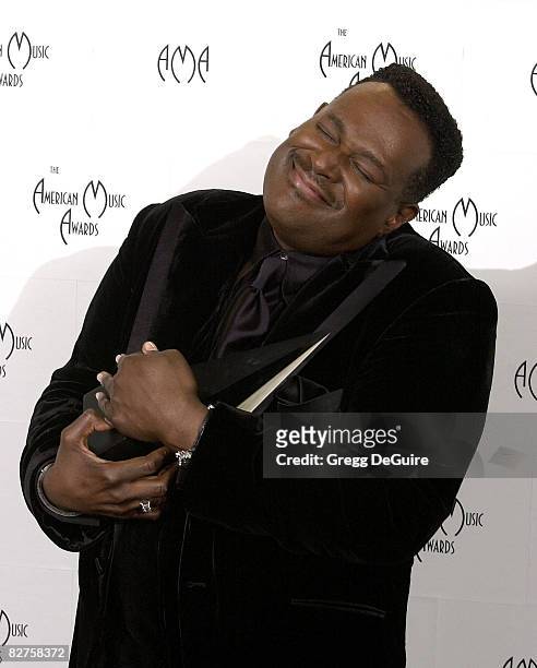 Luther Vandross in the press room at the 29th Annual American Music Awards