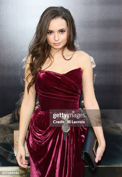 Ingrid Bisu attends the premiere of New Line Cinema's 'Annabelle: Creation' on August 07, 2017 in Los Angeles, California.