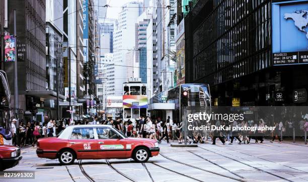 street, central, hong kong - central district hong kong stock pictures, royalty-free photos & images