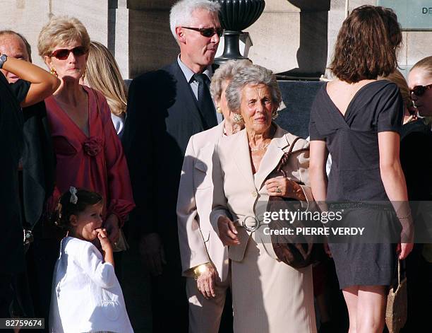 Andre Sarkozy , French President Nicolas Sarkozy's mother waits in front of the city hall in Neuilly-sur-Seine, outside Paris, on September 10 prior...