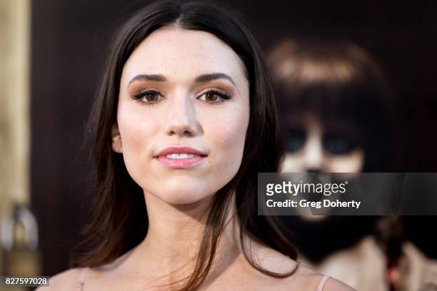 Actress Grace Fulton arrives for the Premiere Of New Line Cinema's "Annabelle: Creation" at the TCL Chinese Theatre on August 7, 2017 in Hollywood,...