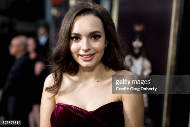 Actress Ingrid Bisu arrives for the Premiere Of New Line Cinema's "Annabelle: Creation" at the TCL Chinese Theatre on August 7, 2017 in Hollywood,...