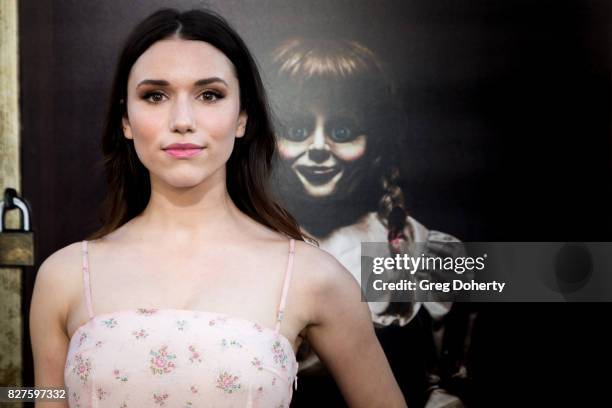 Actress Grace Fulton arrives for the Premiere Of New Line Cinema's "Annabelle: Creation" at the TCL Chinese Theatre on August 7, 2017 in Hollywood,...