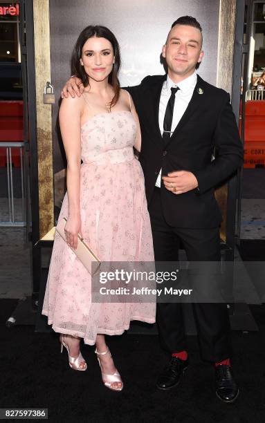 Actress Grace Fulton and guest attend the premiere of New Line Cinema's 'Annabelle: Creation' at TCL Chinese Theatre IMAX on August 07, 2017 in Los...