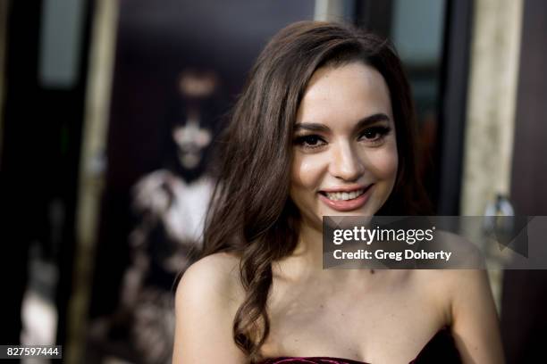 Actress Ingrid Bisu arrives for the Premiere Of New Line Cinema's "Annabelle: Creation" at the TCL Chinese Theatre on August 7, 2017 in Hollywood,...