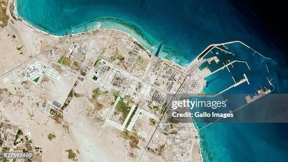 Las Raffan Satellite image of Ras Laffan Industrial City, an energy hub for LNG ...