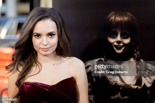Actress Ingrid Bisu arrives for the Premiere Of New Line Cinema's "Annabelle: Creation" at the TCL Chinese Theatre on August 7, 2017 in Hollywood,...