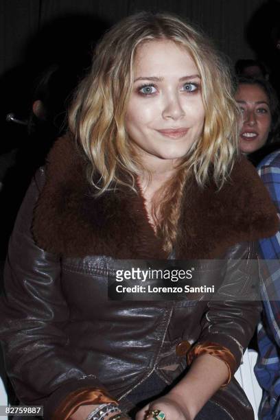Actress Mary Kate Olsen attends Benjamin Cho Spring 2009 collection during Mercedes-Benz Fashion Week Spring 2009 at the Altman Building on September...