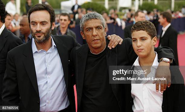 Antony Delon, and Samy Naceri and his son Julian arrives for the screening of the movie 'Miracle at St Anna' by US director Spike Lee, on September...