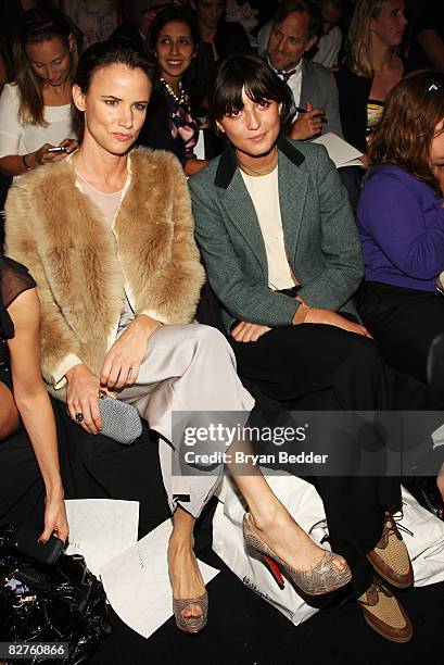 Singer and actress Juliette Lewis and model Irina Lazareanu attend the 3.1 Phillip Lim Spring 2009 fashion show during Mercedes-Benz Fashion Week at...