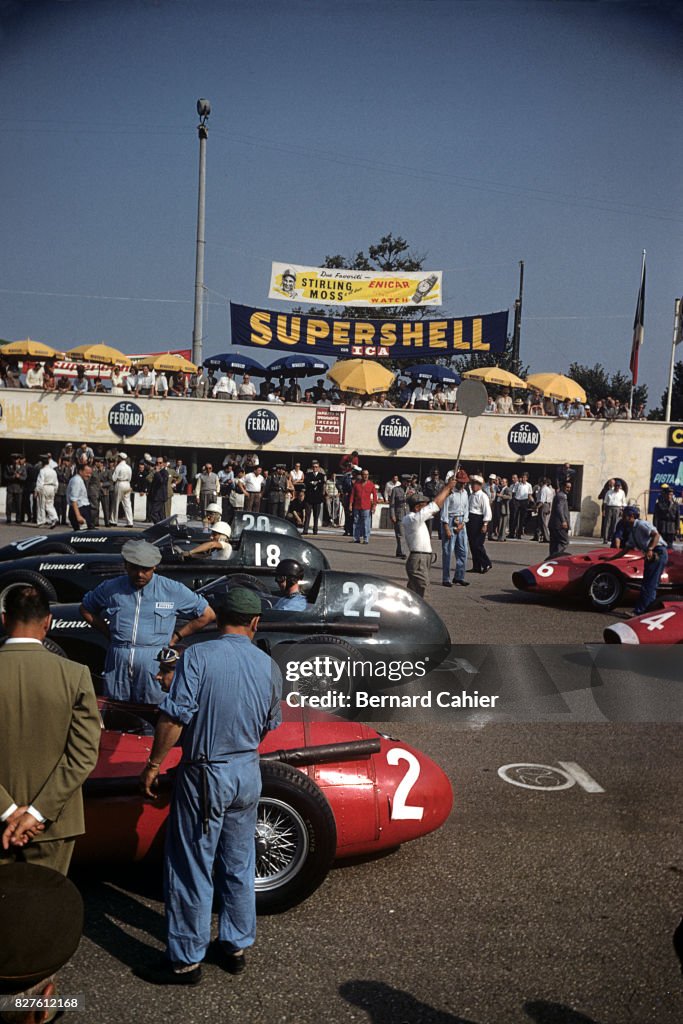 Juan Manuel Fangio, Tony Brooks, Stirling Moss, Stuart Lewis-Evans, Grand Prix Of Italy