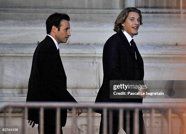 Jean Sarkozy is seen outside the townhall after his wedding to Jessica Sebaoun-Darty on September 10, 2008 in Neuilly sur Seine, France