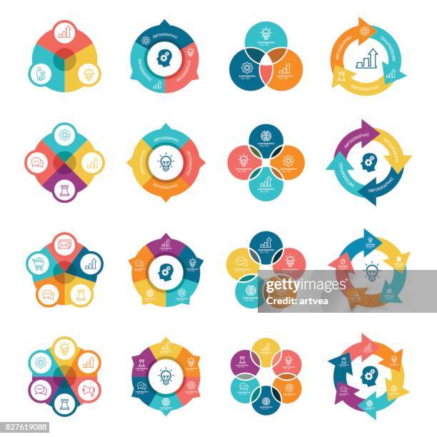 business diagrams and infographic elemenets. - step process stock illustrations