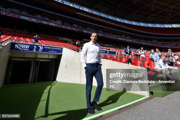 Massimiliano Allegri before the Tottenham Hotspur v Juventus Pre-Season Friendly match at Wembley Stadium on August 5, 2017 in London, England.