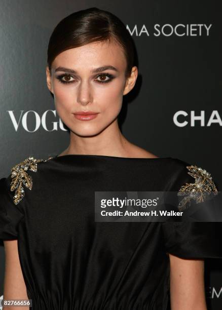 Actress Keira Knightley attends Duchess Premiere for Chanel at The Public Theater on September 10, 2008 in New York City.