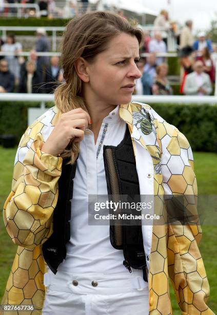 Georgina Lane-Godfrey, at the end of The Magnolia Cup Ladies' Charity Race, 'Ladies Day' at "Glorious Goodwood" - The Qatar Goodwood Festival at...